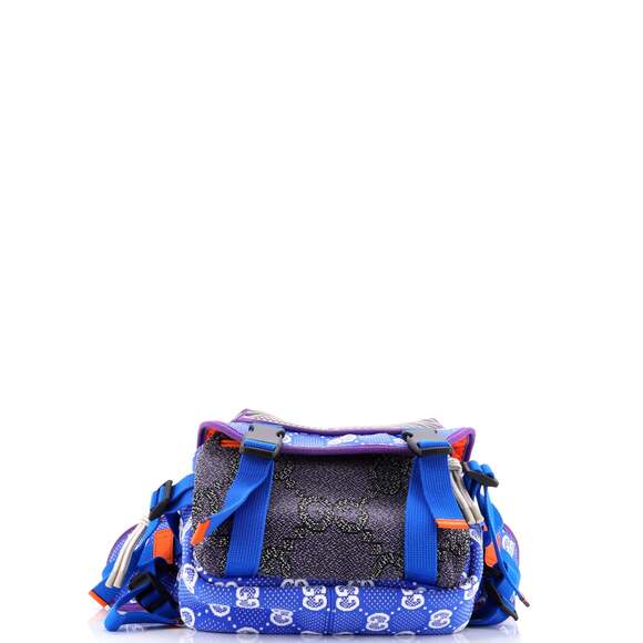 Gucci Buckle Flap Chest Strap Backpack #218636G10B - Picture 4 of 6